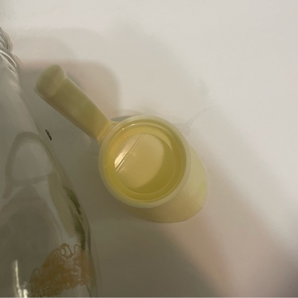 Vintage Log Cabin Glass Maple Syrup Dispenser Gold Eagle clear/gold/white - Picture 11 of 14